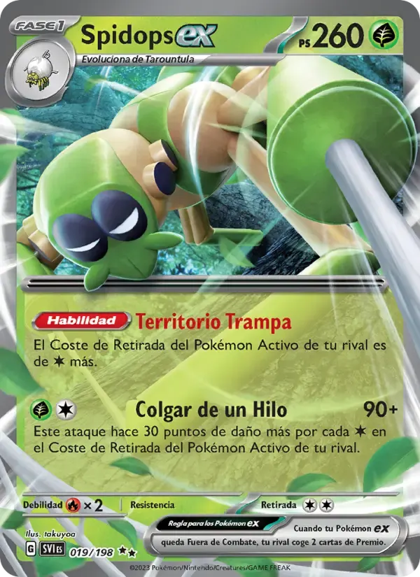 Spidops ex — Escarlata y Púrpura 19 Spanish Pokémon card