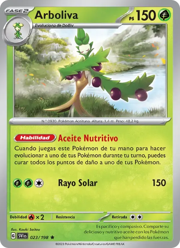 Arboliva — Escarlata y Púrpura 23 Spanish Pokémon card