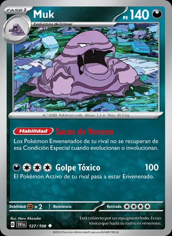 Muk — Escarlata y Púrpura 127 Spanish Pokémon card