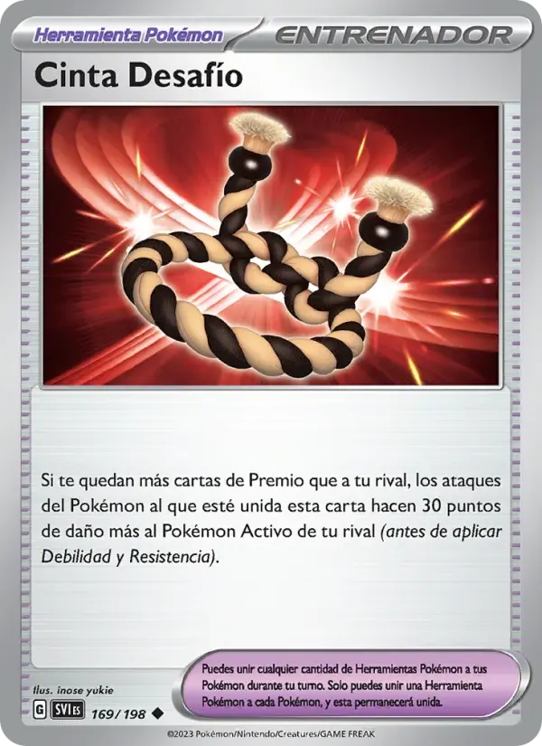 Cinta Desafío — Escarlata y Púrpura 169 Spanish Pokémon card