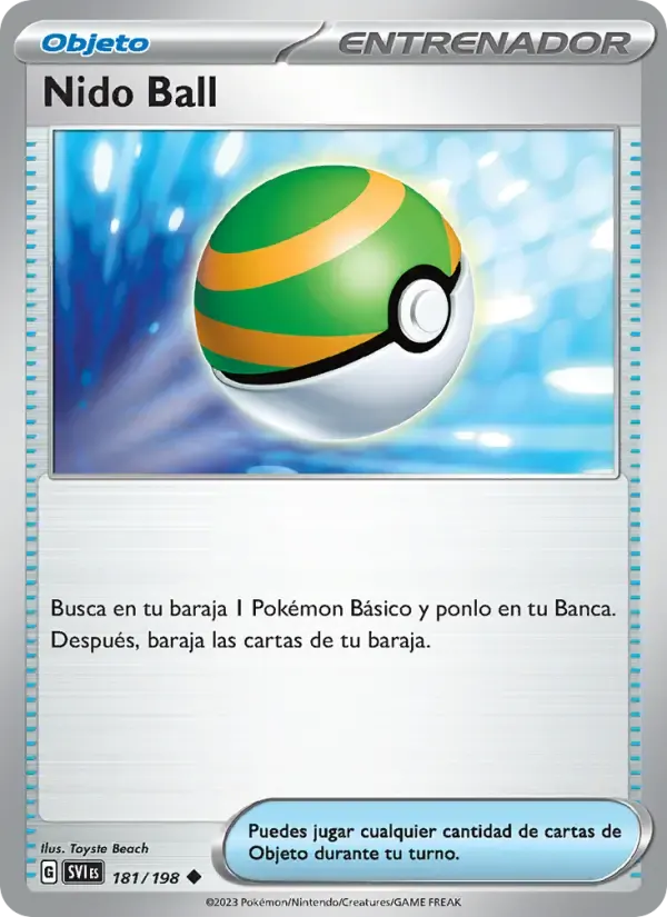 Nido Ball — Escarlata y Púrpura 181 Spanish Pokémon card