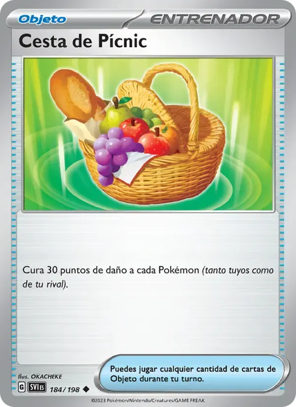 Cesta de Pícnic — Escarlata y Púrpura 184 Spanish Pokémon card