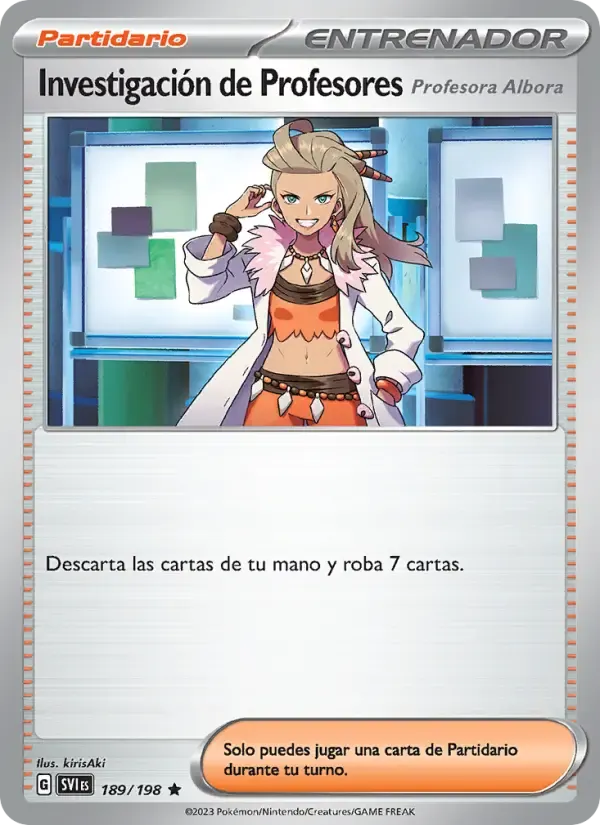 Investigación de Profesores — Escarlata y Púrpura 189 Spanish Pokémon card