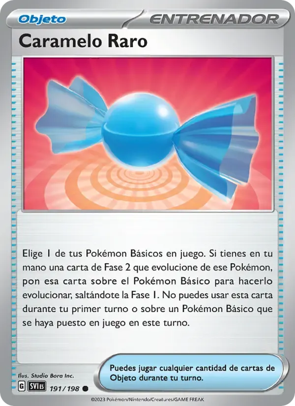 Caramelo Raro — Escarlata y Púrpura 191 Spanish Pokémon card