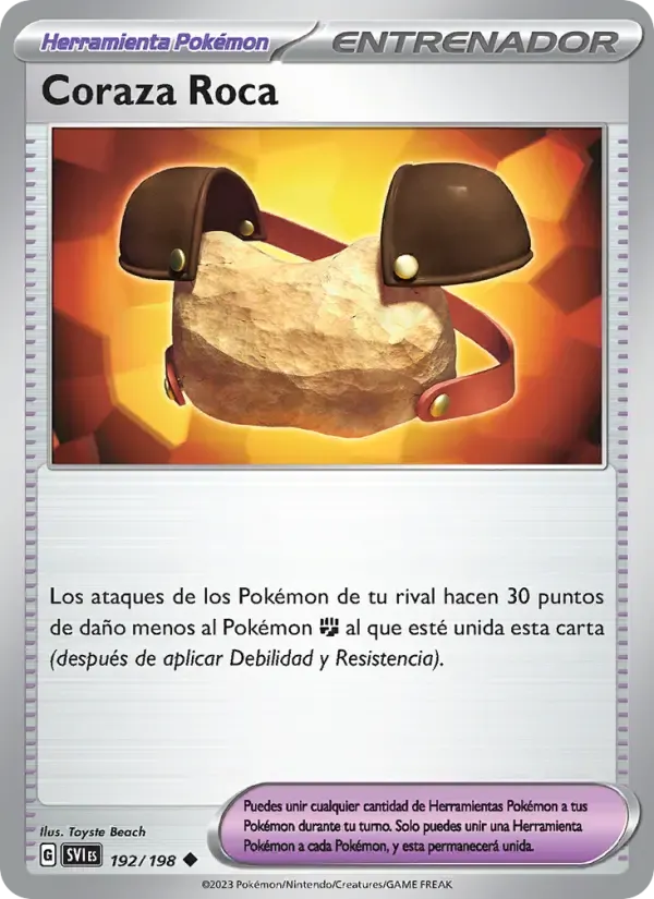 Coraza Roca — Escarlata y Púrpura 192 Spanish Pokémon card