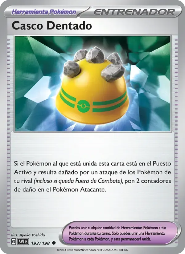 Casco Dentado — Escarlata y Púrpura 193 Spanish Pokémon card