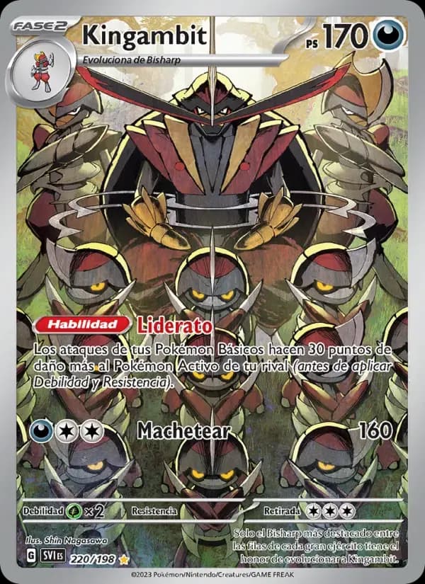 Kingambit — Escarlata y Púrpura 220 Spanish Pokémon card