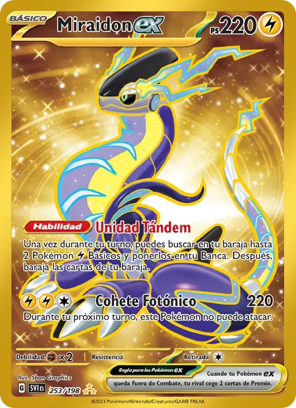 Miraidon ex — Escarlata y Púrpura 253 Spanish Pokémon card