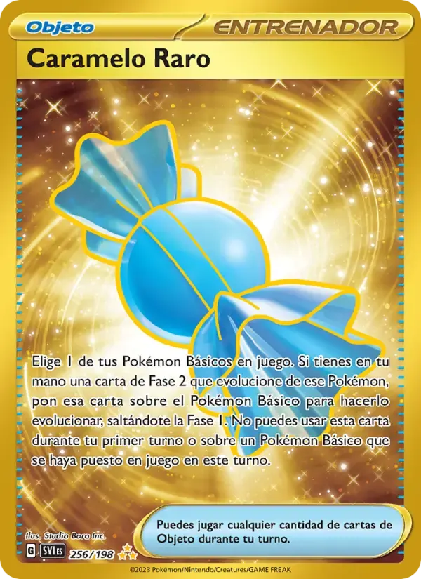 Caramelo Raro — Escarlata y Púrpura 256 Spanish Pokémon card
