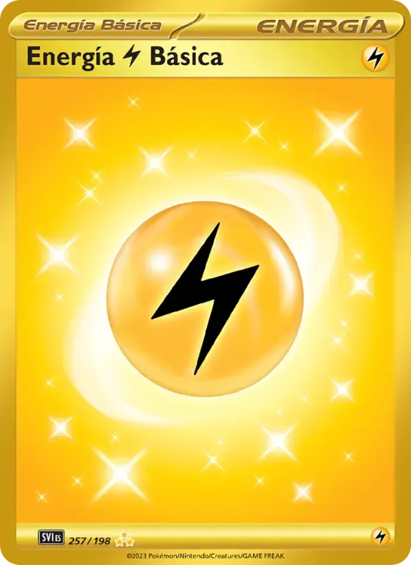 Energía Lightning Básica — Escarlata y Púrpura 257 Spanish Pokémon card