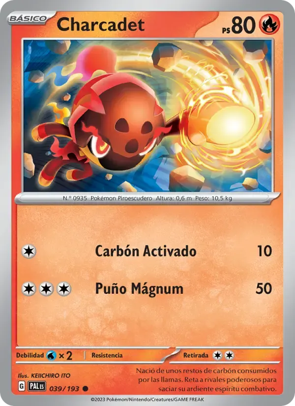 Charcadet — Evoluciones en Paldea 39 Spanish Pokémon card