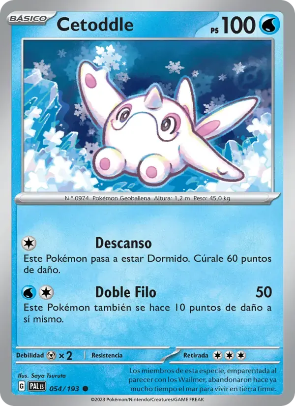 Cetoddle — Evoluciones en Paldea 54 Spanish Pokémon card