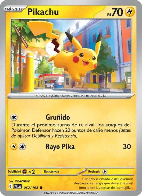 Pikachu — Evoluciones en Paldea 62 Spanish Pokémon card