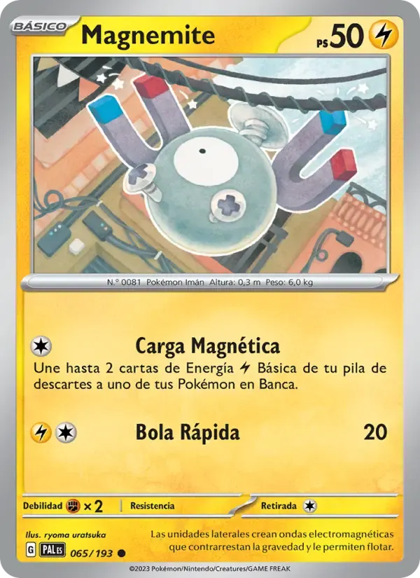 Magnemite — Evoluciones en Paldea 65 Spanish Pokémon card