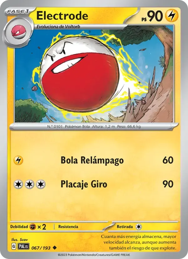 Electrode — Evoluciones en Paldea 67 Spanish Pokémon card