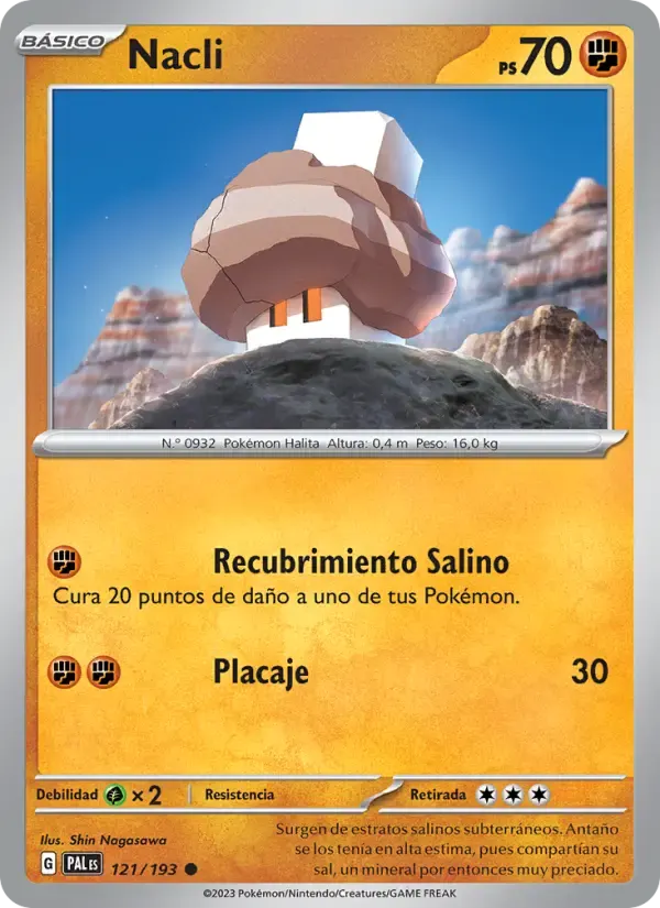 Nacli — Evoluciones en Paldea 121 Spanish Pokémon card