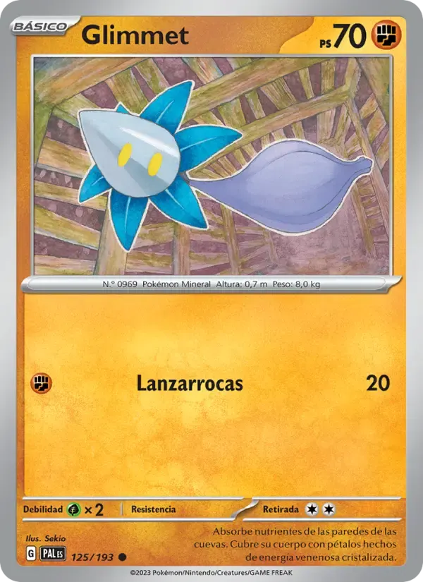 Glimmet — Evoluciones en Paldea 125 Spanish Pokémon card