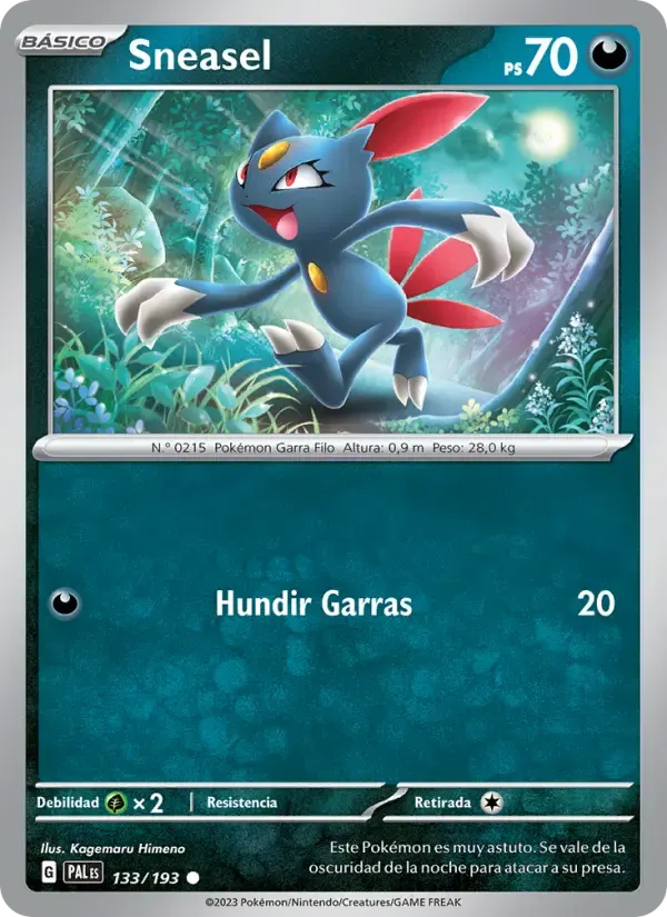 Sneasel — Evoluciones en Paldea 133 Spanish Pokémon card