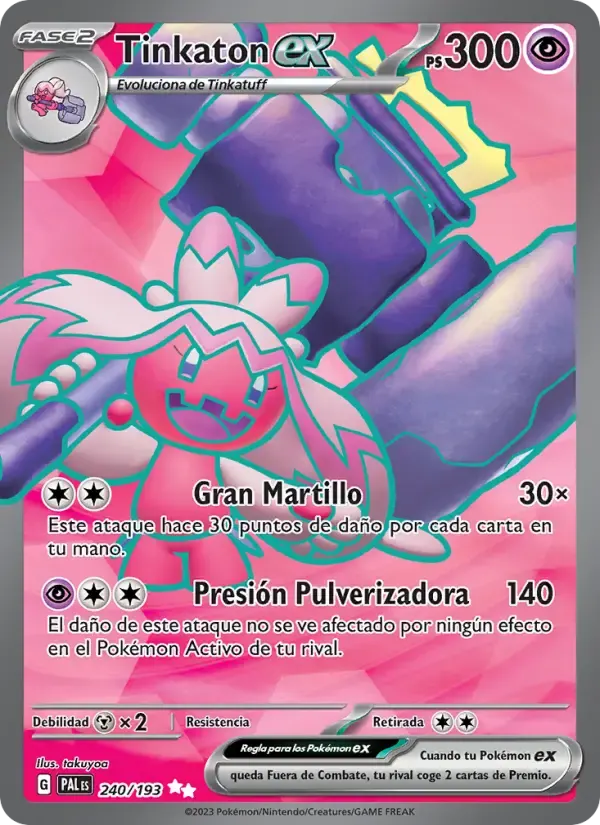 Tinkaton ex — Evoluciones en Paldea 240 Spanish Pokémon card