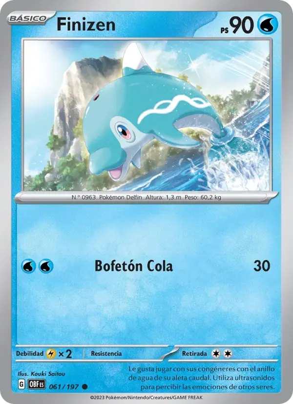 Finizen — Llamas Obsidianas 61 Spanish Pokémon card