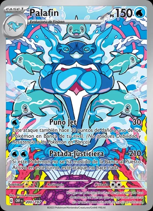 Palafin — Llamas Obsidianas 200 Spanish Pokémon card