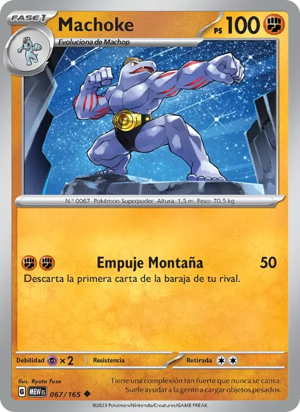 Machoke — 151 67 Spanish Pokémon card