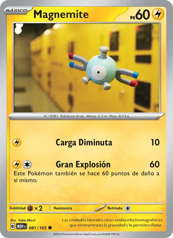 Magnemite — 151 81 Spanish Pokémon card