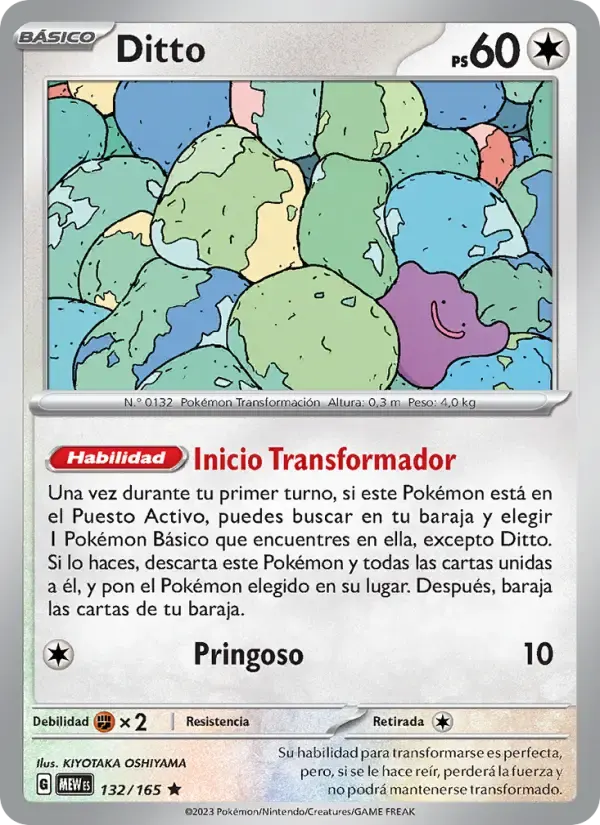 Ditto — 151 132 Spanish Pokémon card