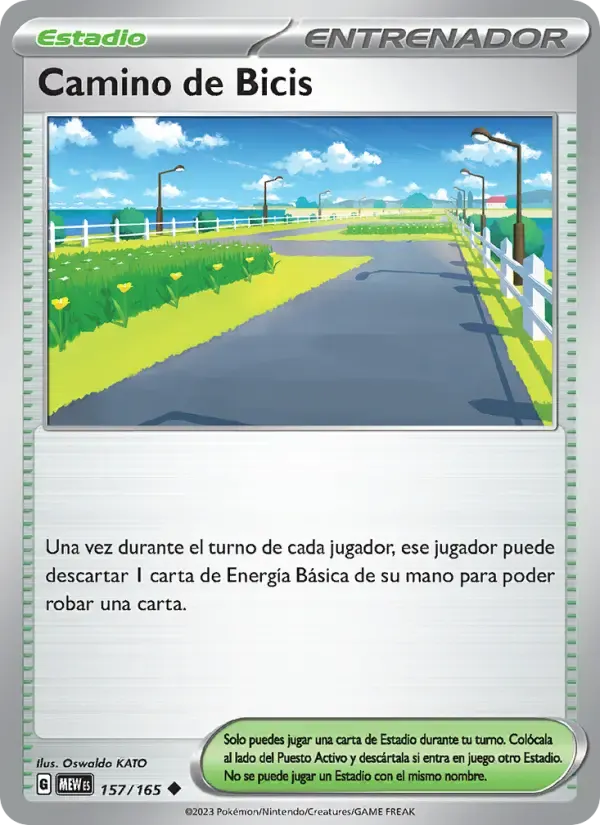 Camino de Bicis — 151 157 Spanish Pokémon card