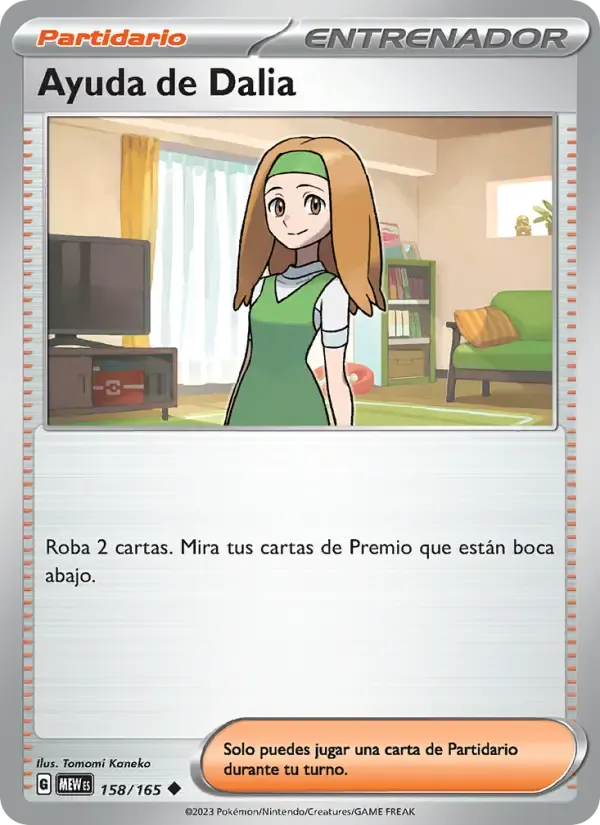 Ayuda de Dalia — 151 158 Spanish Pokémon card