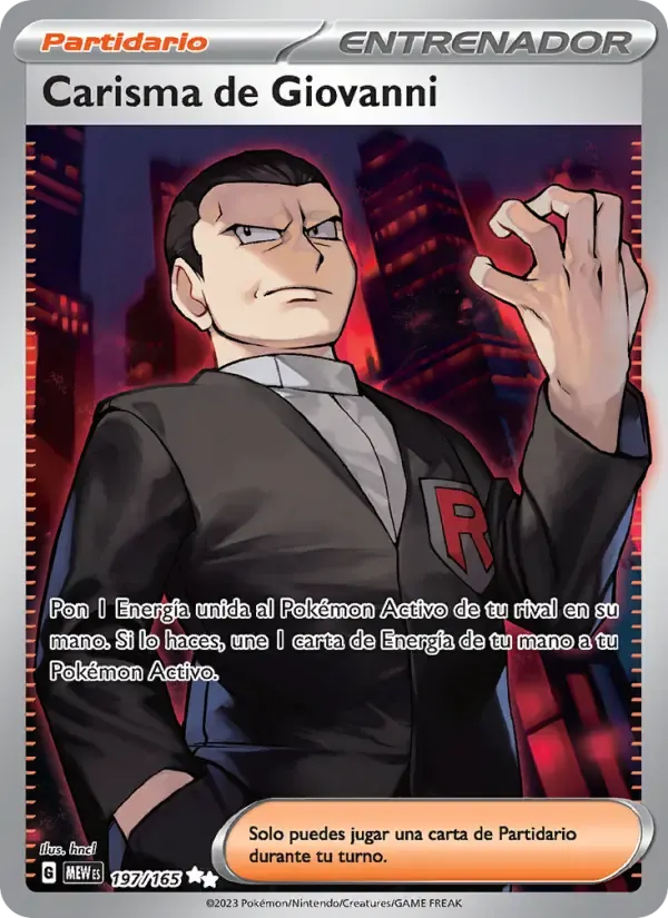 Carisma de Giovanni — 151 197 Spanish Pokémon card