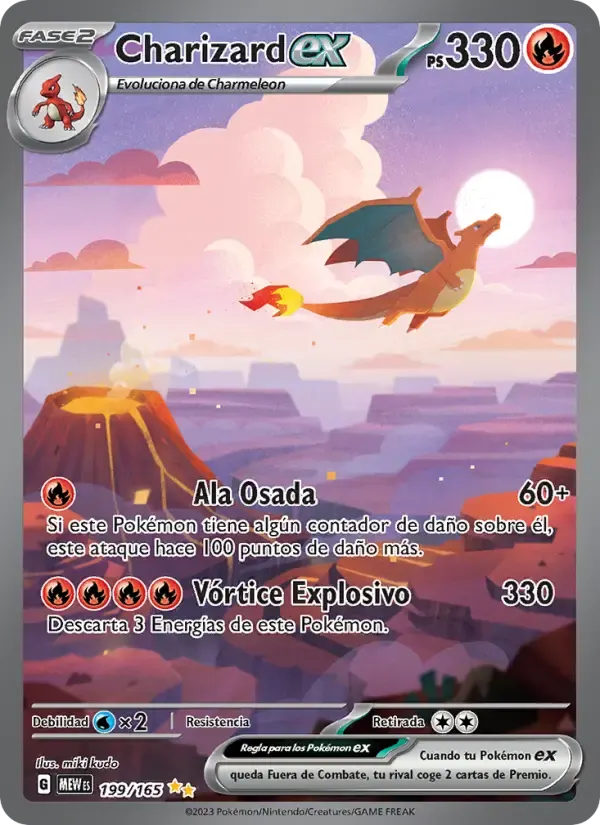 Charizard ex — 151 199 Spanish Pokémon card