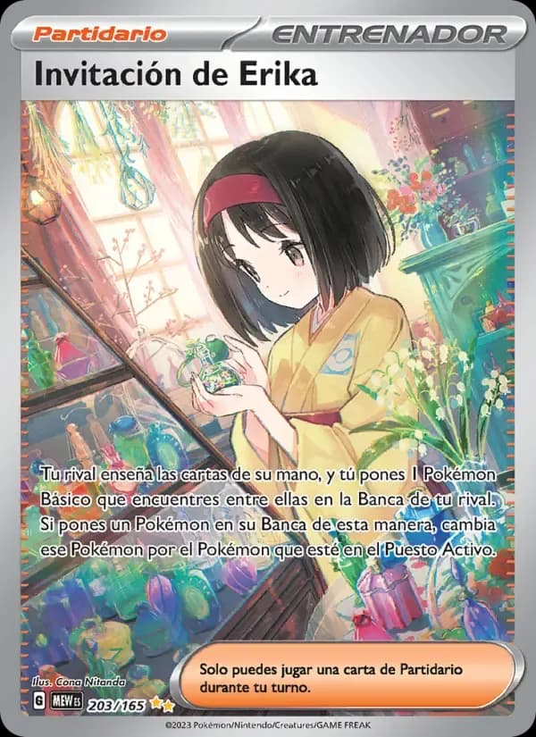 Invitación de Erika — 151 203 Spanish Pokémon card