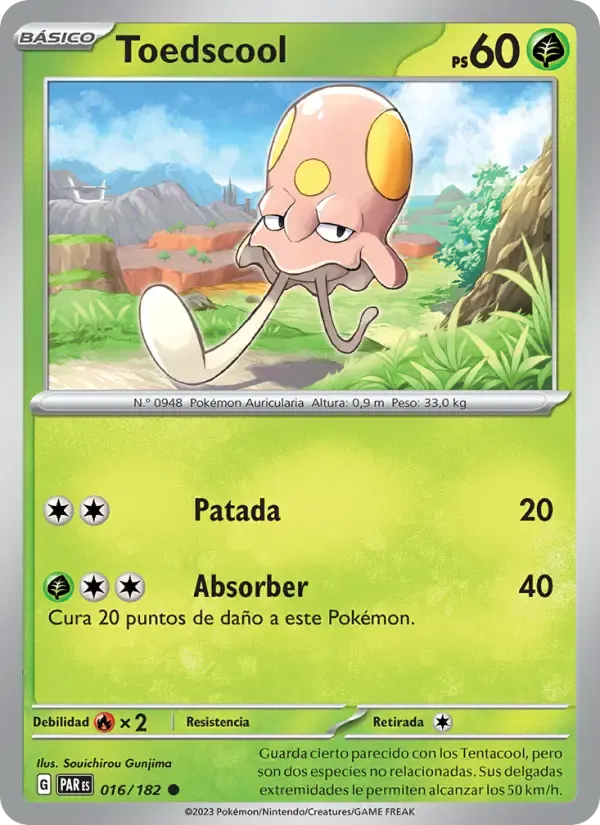 Toedscool — Brecha Paradójica 16 Spanish Pokémon card