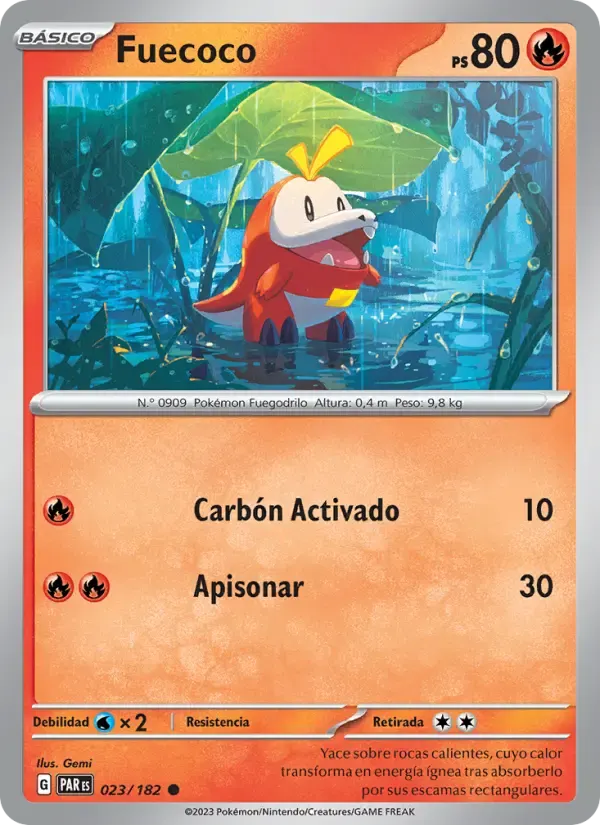 Fuecoco — Brecha Paradójica 23 Spanish Pokémon card