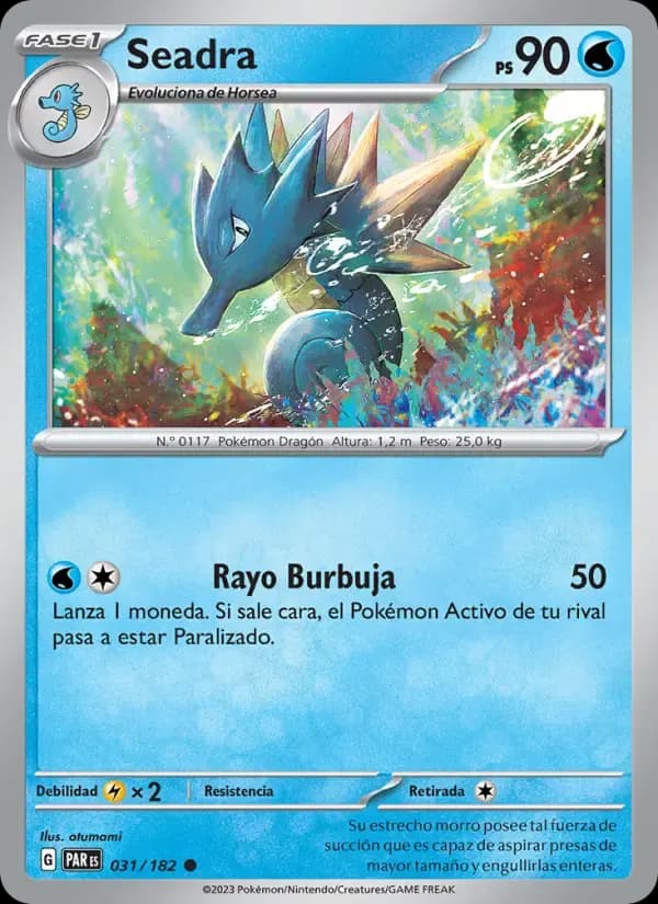 Seadra — Brecha Paradójica 31 Spanish Pokémon card