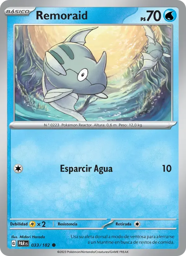 Remoraid — Brecha Paradójica 33 Spanish Pokémon card