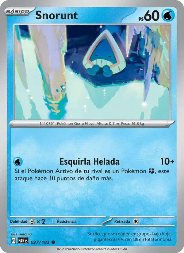 Snorunt — Brecha Paradójica 37 Spanish Pokémon card
