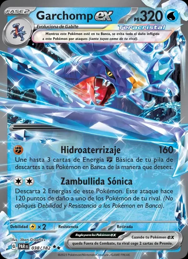 Garchomp ex — Brecha Paradójica 38 Spanish Pokémon card