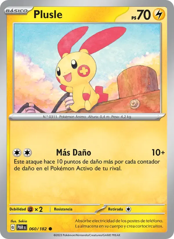 Plusle — Brecha Paradójica 60 Spanish Pokémon card