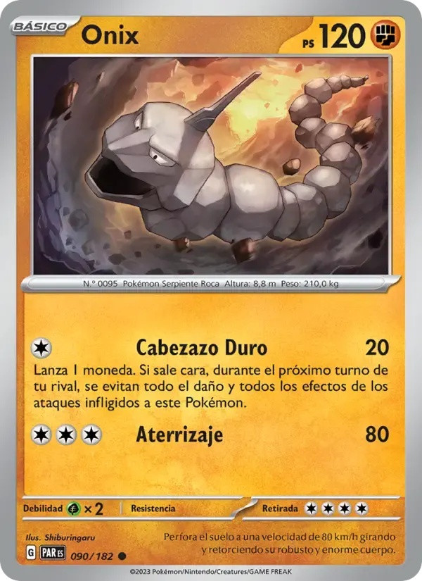 Onix — Brecha Paradójica 90 Spanish Pokémon card