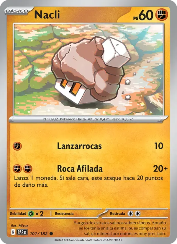 Nacli — Brecha Paradójica 101 Spanish Pokémon card