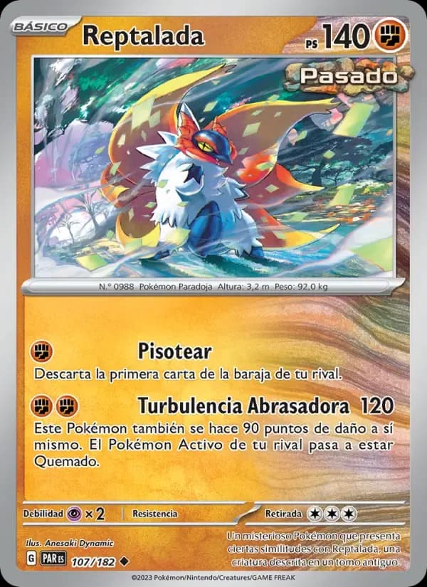 Reptalada — Brecha Paradójica 107 Spanish Pokémon card