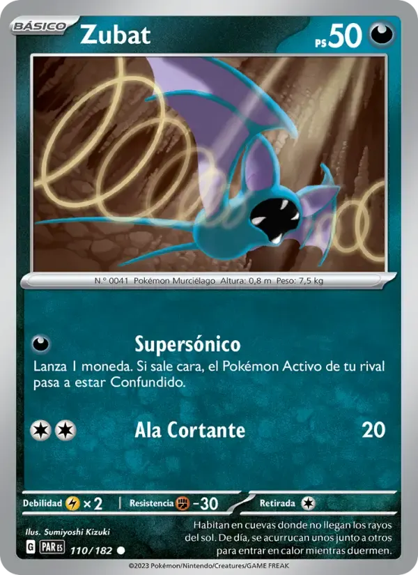 Zubat — Brecha Paradójica 110 Spanish Pokémon card