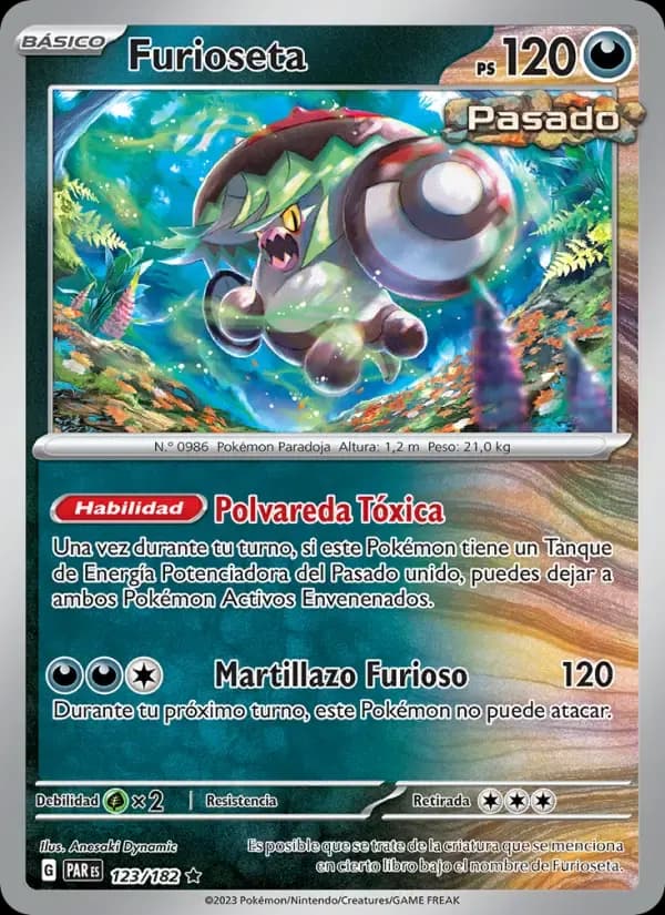 Furioseta — Brecha Paradójica 123 Spanish Pokémon card