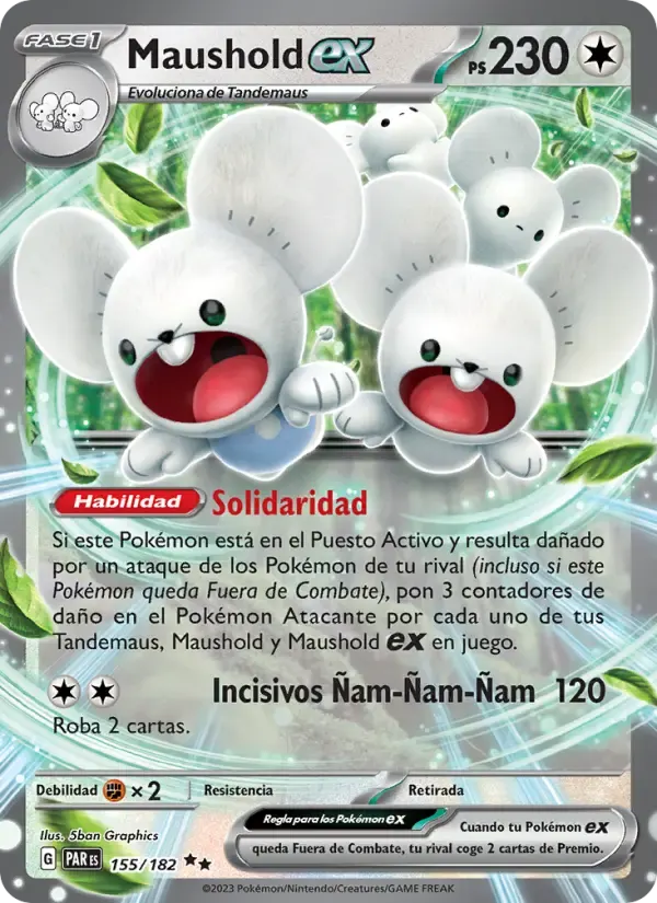 Maushold ex — Brecha Paradójica 155 Spanish Pokémon card