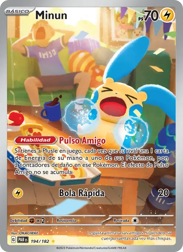 Minun — Brecha Paradójica 194 Spanish Pokémon card
