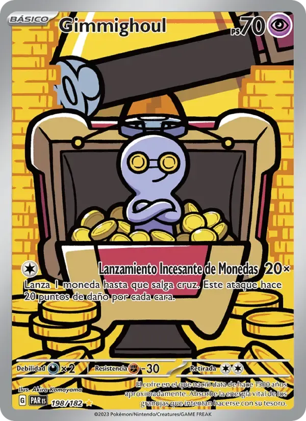 Gimmighoul — Brecha Paradójica 198 Spanish Pokémon card