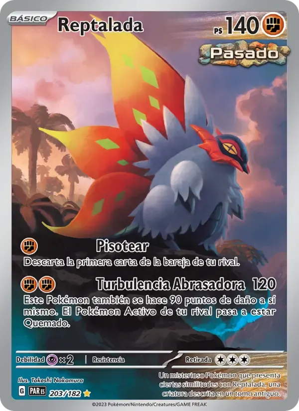 Reptalada — Brecha Paradójica 203 Spanish Pokémon card