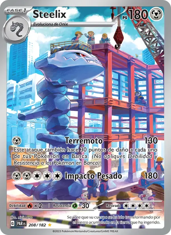 Steelix — Brecha Paradójica 208 Spanish Pokémon card